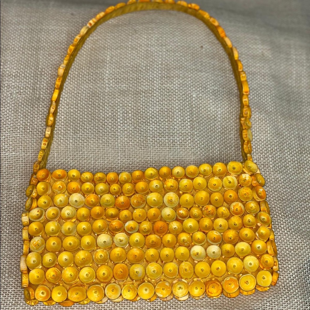 Vintage handbag with tribal beads.